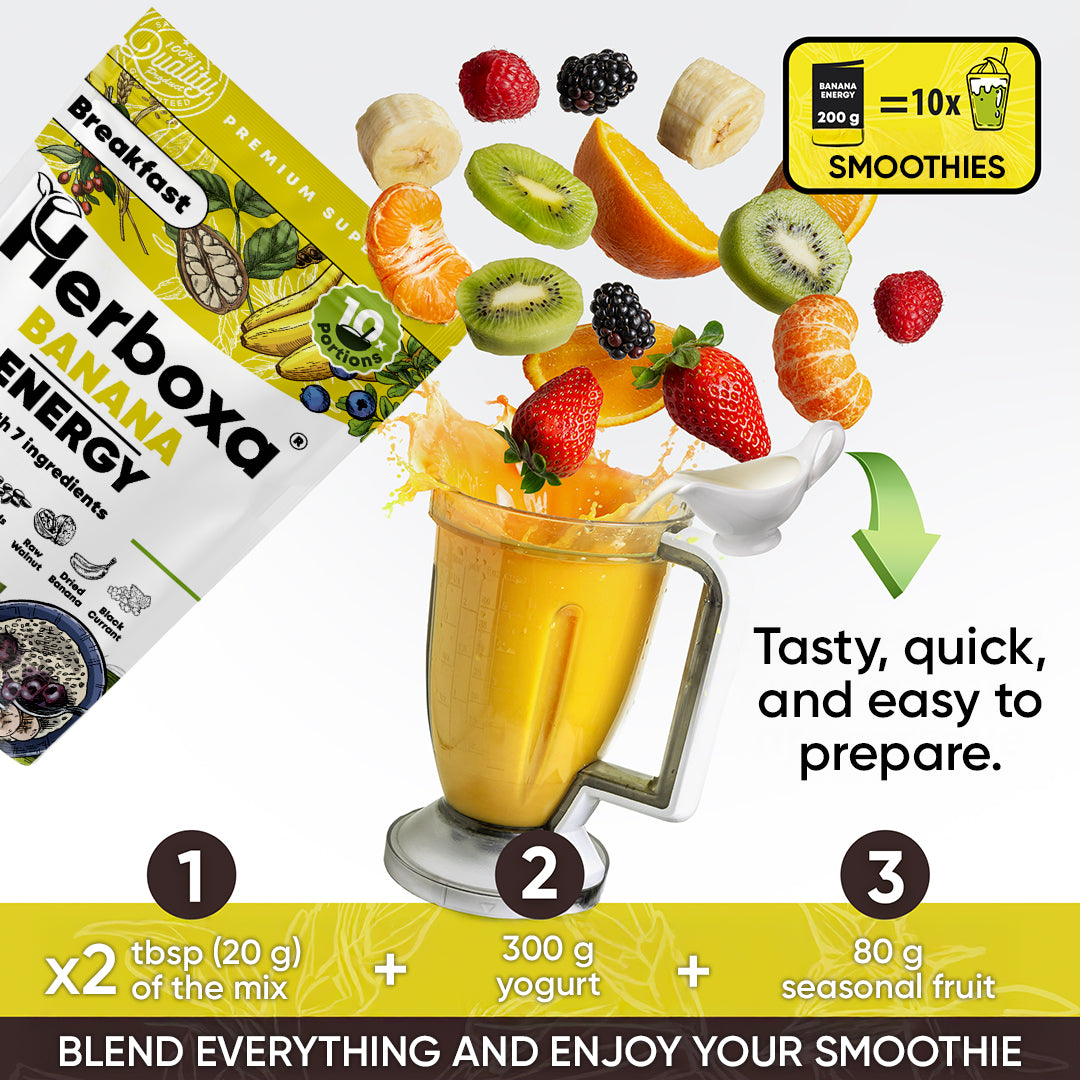 Banana Energy – mistura para um Pequeno-Almoço “Fast Food” Saudável