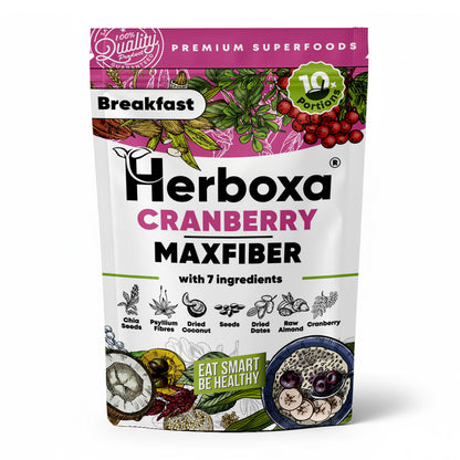 Cranberry Maxfiber – O Pequeno-Almoço Saudável “Fast Food” Rico em Fibra