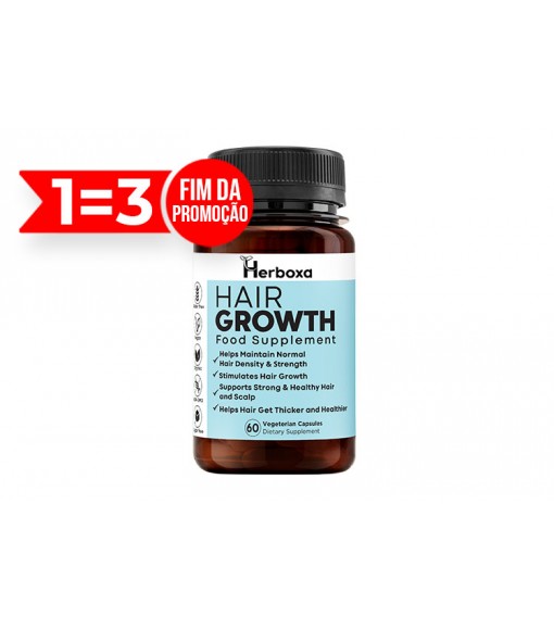 Herboxa Hair Growth | com Vitamina A, C, D3, Zinco, Ferro e Biotina